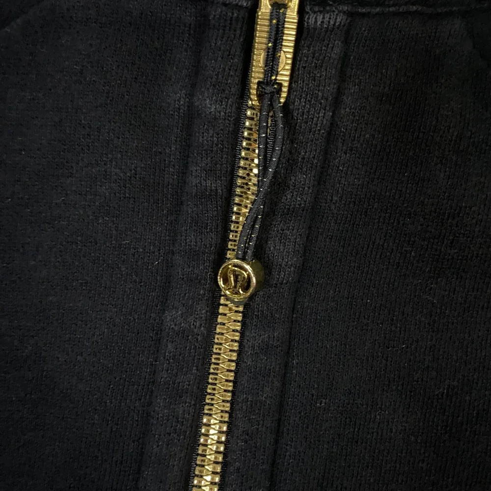 Lululemon Hoodie Womens 2 Blue Scuba Full Zip Fleece Slim Fit Logo Sweatshirt